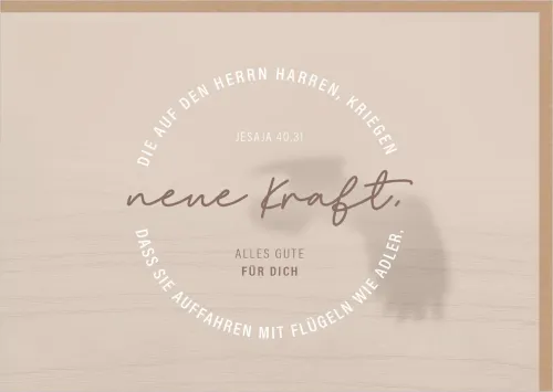 Faltkarte Einsegnung & biblischer Unterricht - Neue Kraft