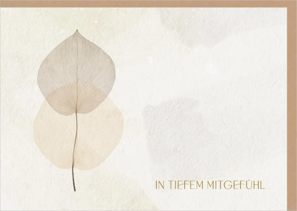 Faltkarte In tiefem Mitgefühl - Blätter
