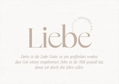 Postkarten Liebe - 1. Johannes 4:9