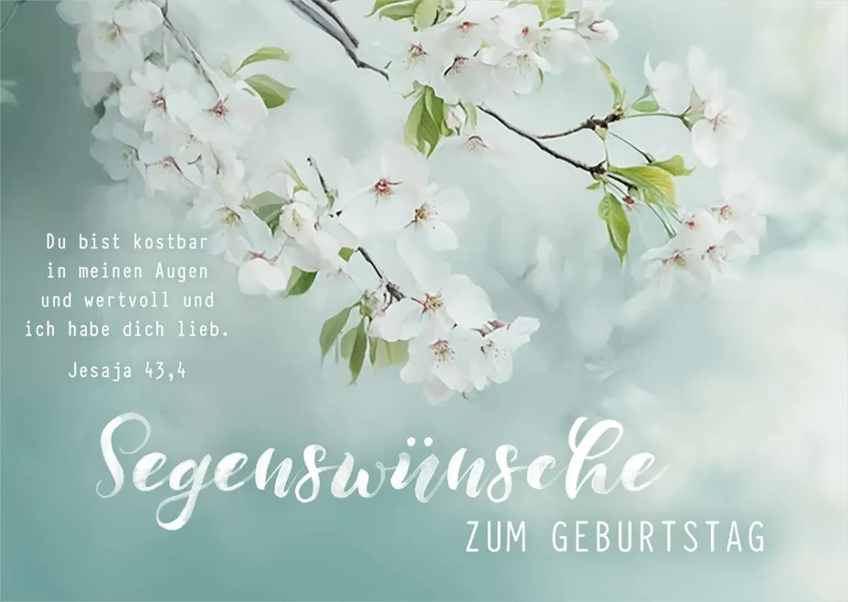 Postkarten Geburtstag - Jesaja 43:4
