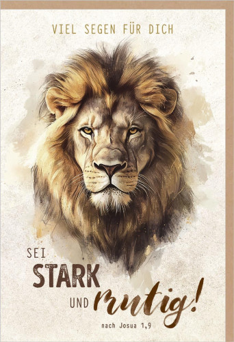 Faltkarte Einsegnung & biblischer Unterricht Sei stark - nach Josua 1,9