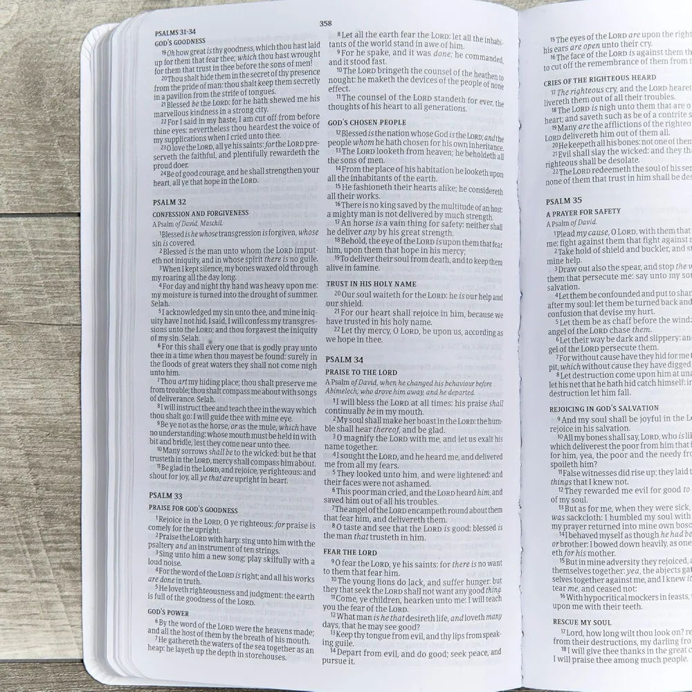 Anglais, Bible KJV, similicuir, blanche, Gift & Award