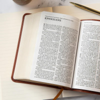 Anglais, Bible, King James Version, compacte, similicuir terre de Sienne - KJV Large Print...