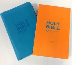 Anglais, Bible NIV, poche, souple cyan, fermeture éclair - Pocket Cyan Soft-tone Bible with Zip