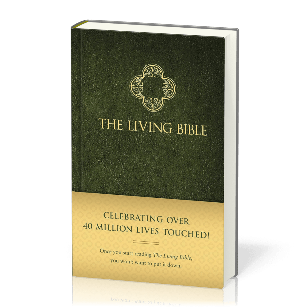 Anglais, Bible The Living Bible, matelassée, verte