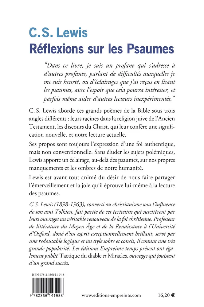 Réflexions sur les Psaumes