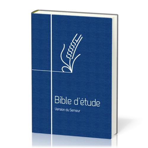 Bible d'étude Semeur 2015 - couverture souple bleue, tranche blanche