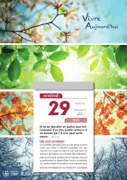 Vivre aujourd'hui - calendrier éphéméride, à suspendre et effeuiller, grande plaque