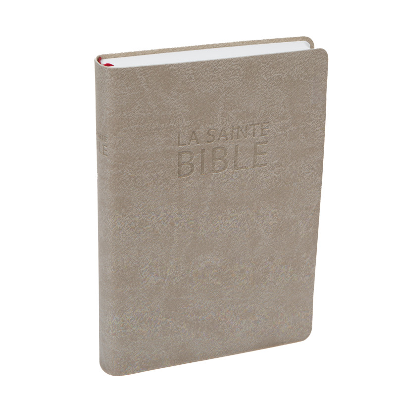Bible Darby - Édition de Rolle 2022, Grand Format Similicuir beige souple