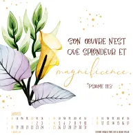 Mon fidèle soutien - Calendrier de table