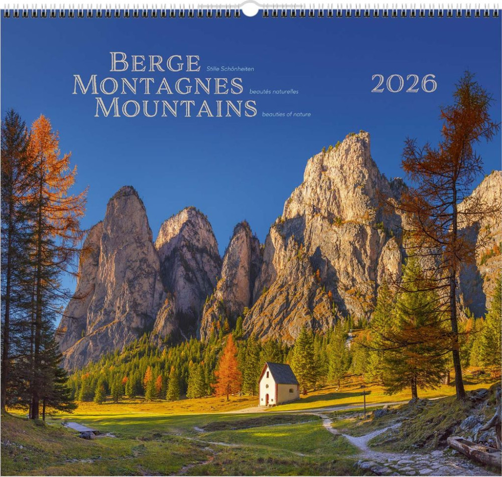 Calendrier Montagnes trilingue: allemand, français, anglais - Mural