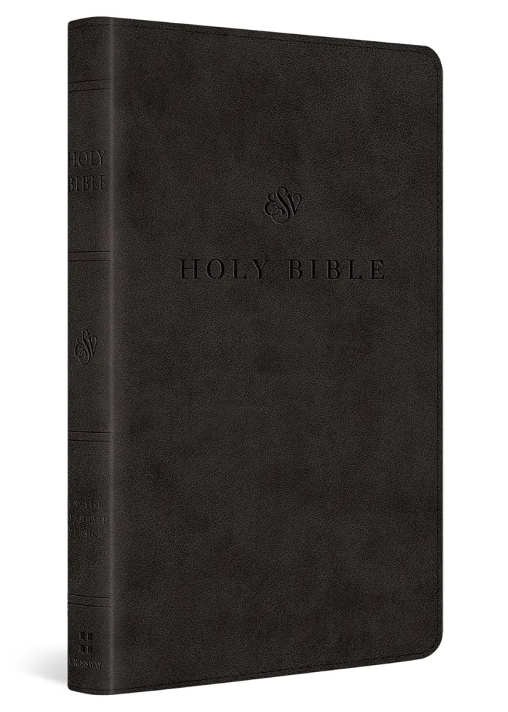 Anglais, Bible, English Standard Version, moyen format, simili noir - ESV Premium Church Bible...