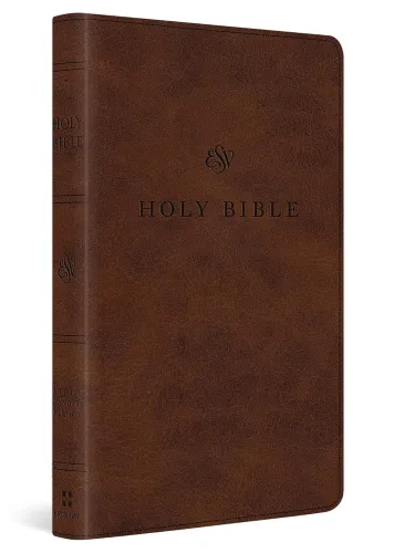 Anglais, Bible, English Standard Version, moyen format, simili brun - ESV Premium Church Bible...