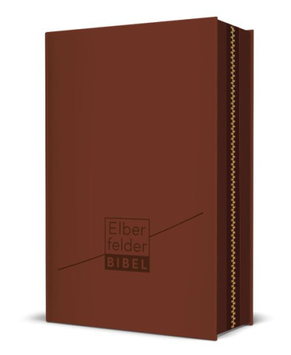 Elberfelder Bibel Taschenausgabe - Kunstleder braun, Reissverschluss