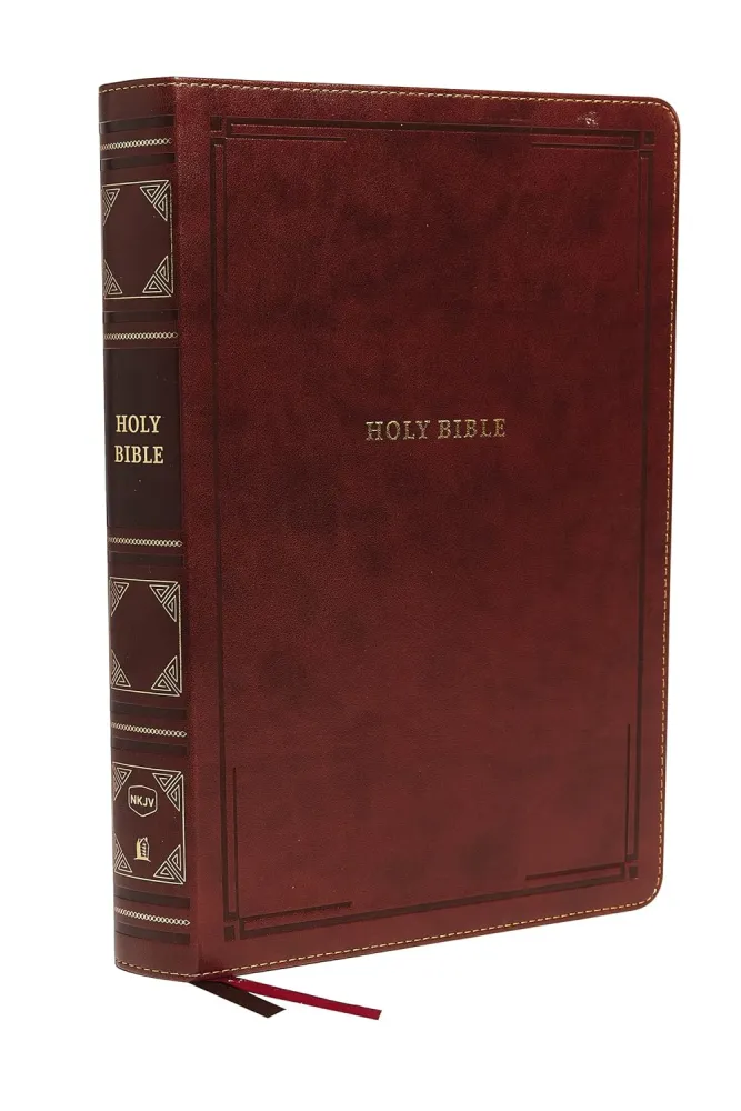 Anglais, Bible, New King James Version, Très gros caractères, similicuir brun - NKJV Holy Bible,...