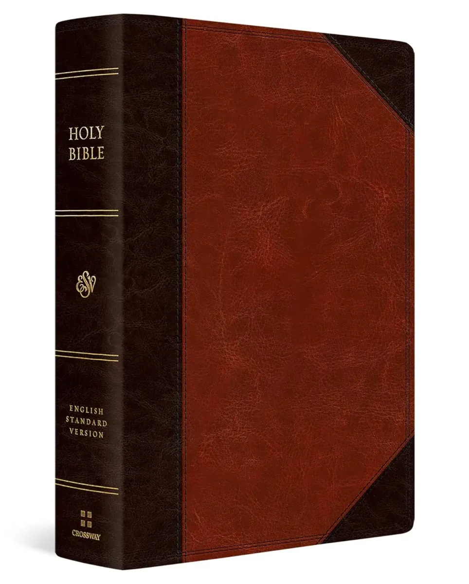 Anglais, Bible, English Standard Version, très gros caractères, similicuir duo brun - ESV Super...