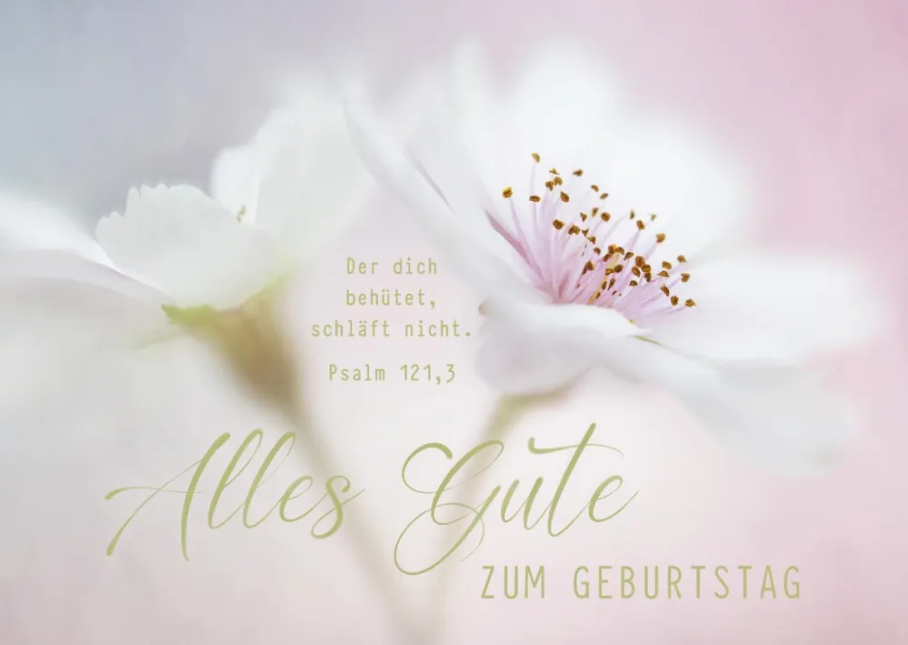 Postkarten Alles Gute zum Geburtstag - Psalm 121,3
