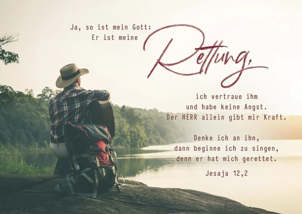 Postkarten Rettung - Jesaja 12,2