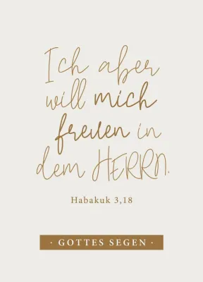 Postkarten Freude im Herrn - Habakuk 3,18