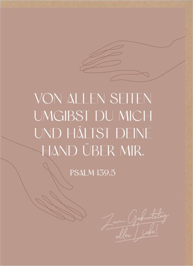 Faltkarten alles Liebe - PSALM 139,5