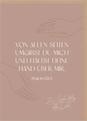 Faltkarten alles Liebe - PSALM 139,5