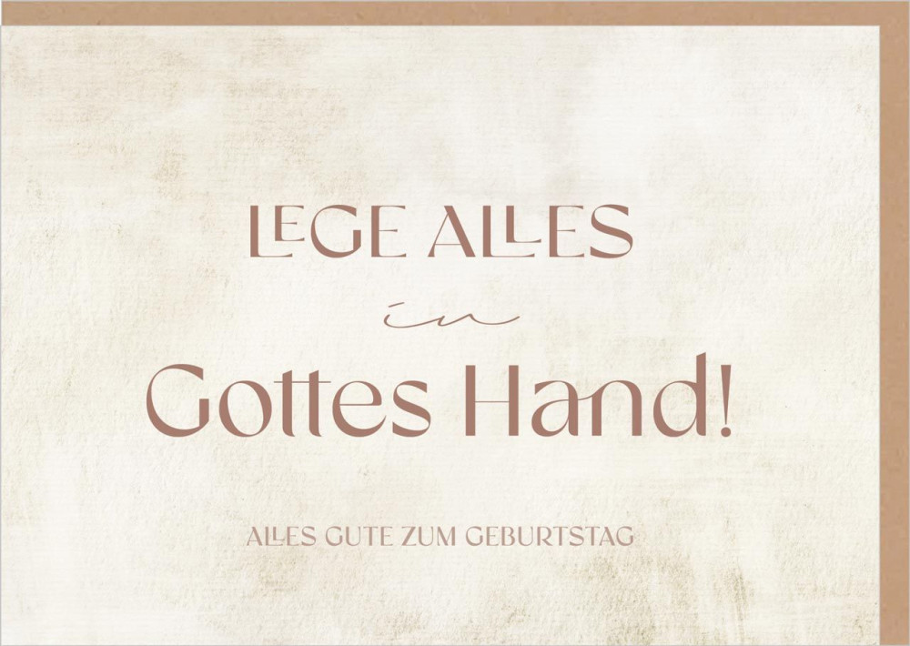Faltkarte Lege Alles in Gottes Hand - Jesaja 41,10