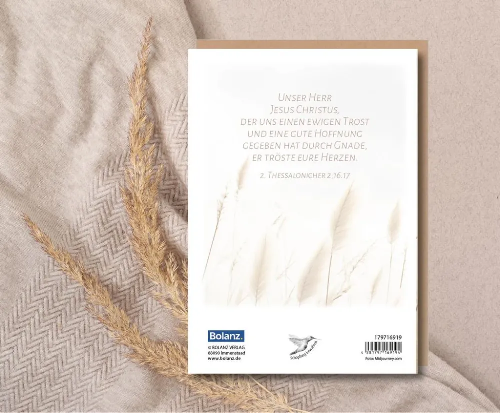 Faltkarte In stillem Gedenken - 2. Thessalonicher 2, 16.17