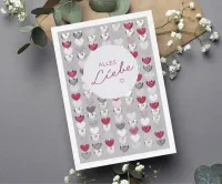 Faltkarte Alles Liebe - Herzen - Jesaja 43,2