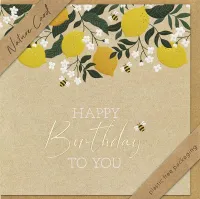 Faltkarte Happy Birthday to you - Zitronen - Jesaja 54,10