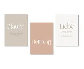 Poster Fatzer Glaube, Hoffnung, Liebe DIN A3 3er Set