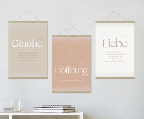 Poster Fatzer Glaube, Hoffnung, Liebe DIN A3 3er Set