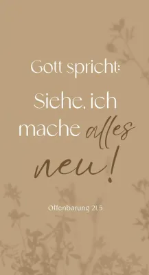 Metallschild Jahreslosung 2026 Fatzer alive - Offenbarung 21,5