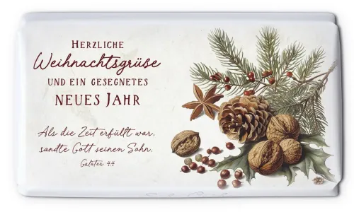 Schokolade Weihnachtsgrüsse - Galater 4:4