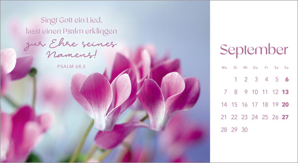 Augenblicke der Anbetung - Postkartenkalender mit Blumenfotos