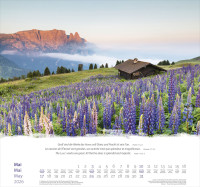 Calendrier Montagnes trilingue: allemand, français, anglais - Mural