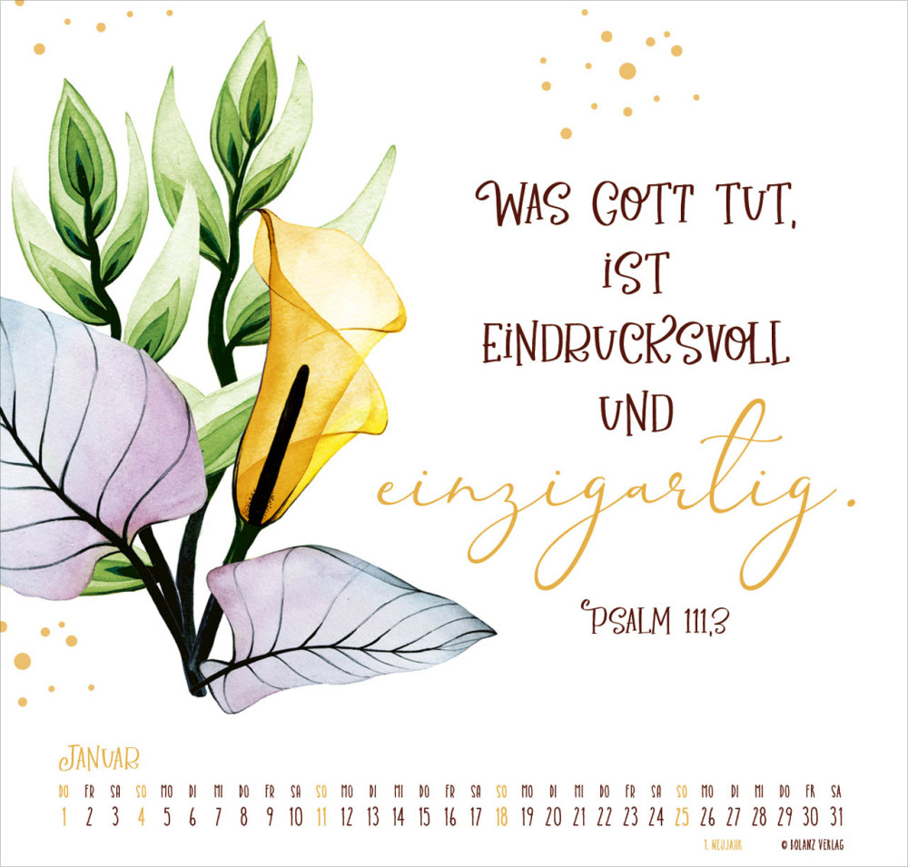 Kalender Gesegnet Tag für Tag - Posterkalender
