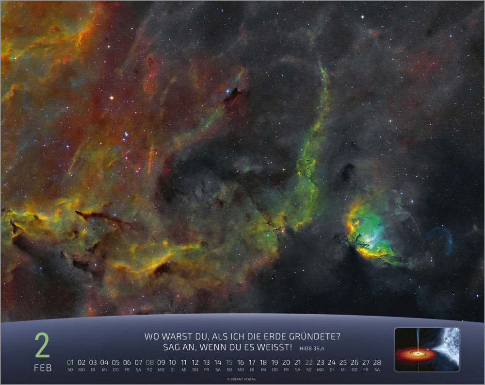 Kalender Du bist nicht fern - Das Universum - ein Gedanke Gottes, Panorama-Super-Wandkalender