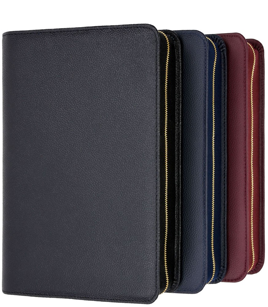 Étui pour Bible Schlachter 2000 édition de poche - Cuir de vachette, grain fin, noir