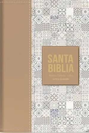 Espagnol, Bible, Reina Valera 1960, gros caractères, moyen format, similicuir marron clair,...