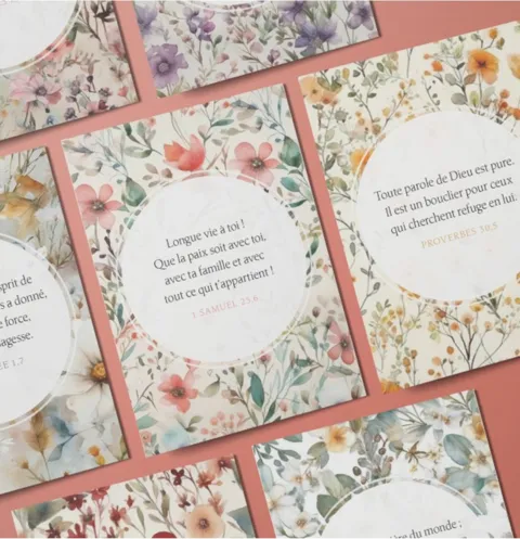 Coffret de 100 mini-cartes - 100 versets sur l'amour de Dieu