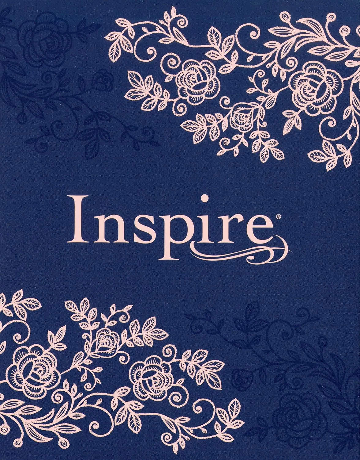 Anglais, Bible, New Living Translation, Inspire Bible, reliée rigide, similicuir bleu marine -...