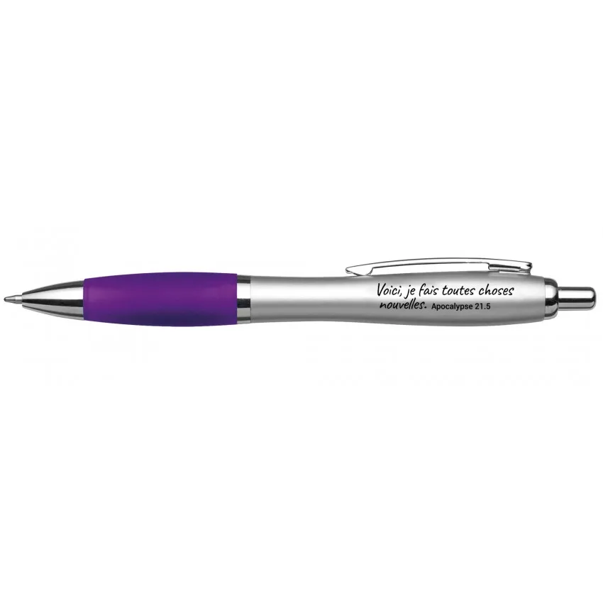 Stylo à bille - Mot d'ordre 2026, lilas