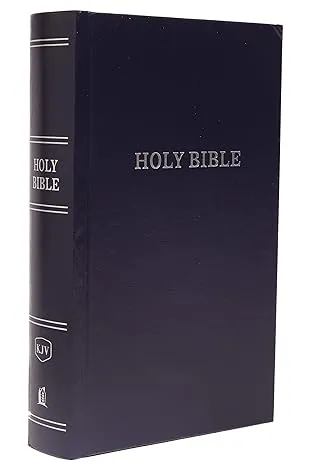 Anglais, King James Version, rigide bleue, paroles de Jésus en rouge - KJV, Pew Bible, Hardcover,...
