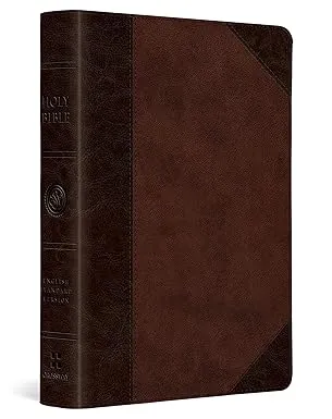 Anglais, Buble, English Standard Version, compacte, similicuir duo brun, paroles de Jésus en...