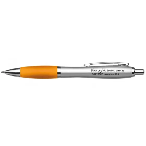 Stylo à bille - Encre bleue - Mot d'ordre 2026, orange