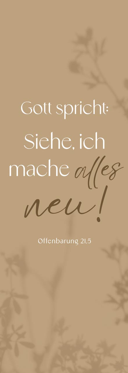 Lesezeichen Jahreslosung 2026 Fatzer alive - Offenbarung 21:5 (10 Karten pro Packung)