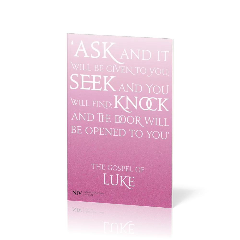 Anglais, Évangile de Luc NIV, rose - Gospel of Luke NIV