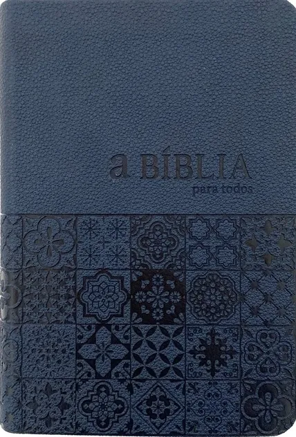 Portugais, Bible, Biblia para todos - reliée, similicuir bleu motif azulejos