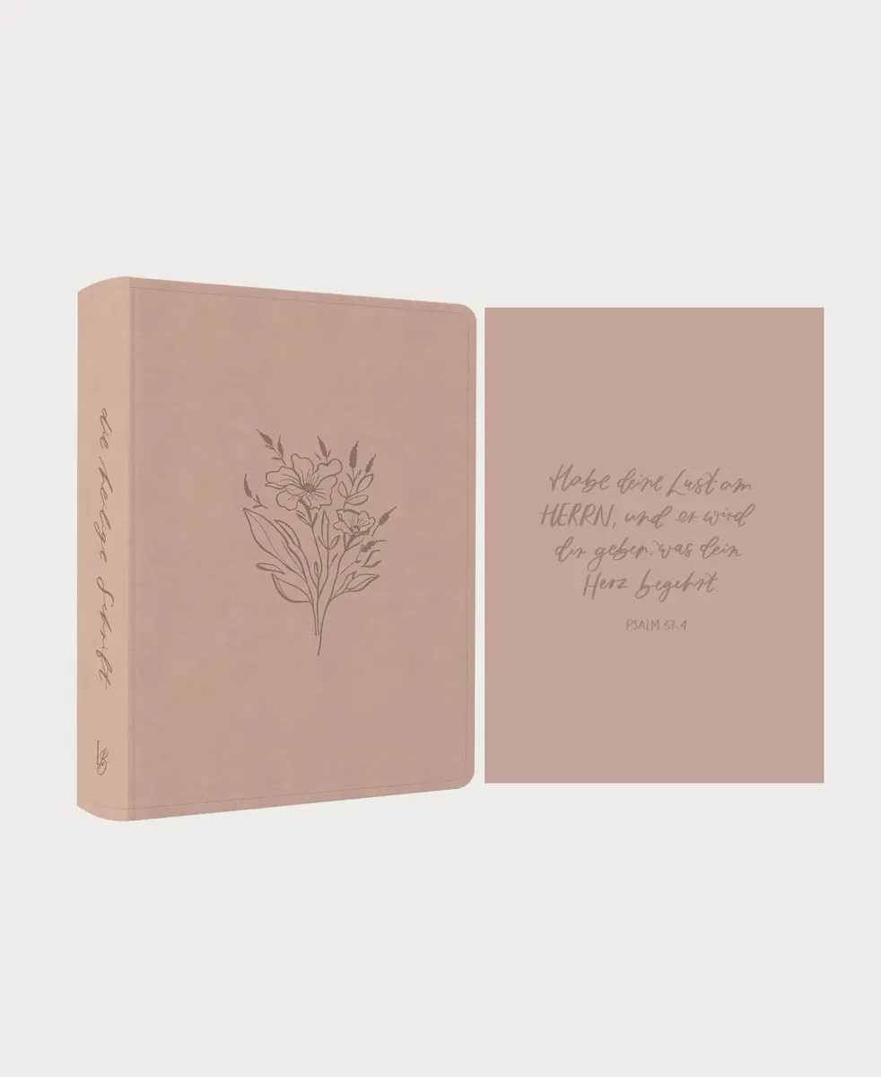 Schlachter Liebezurbibel (Schreibrandbibel Blush) - Flexibler Kunstledereinband - Lachs mit...