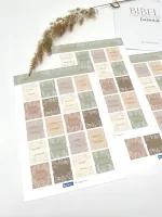 Bibel-Griffregister Floral mit Goldveredelung